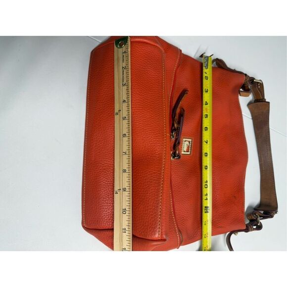 Dooney & Bourke Dillen Satchel Shoulder Bag Hobo Pebble Orange Leather See NOTES - Picture 9 of 16